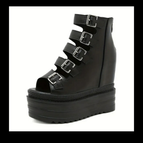 🧿Open Toe Wedge Shoes - Picture 4 of 4